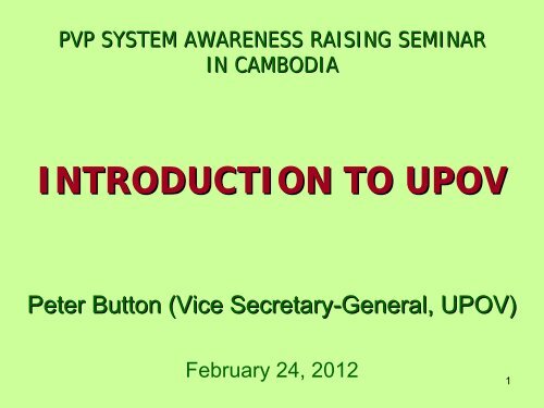 Introduction to UPOV convention.pdf - The East Asia Plant Variety ...