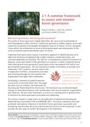 2.1 a common framework to assess and monitor forest governance