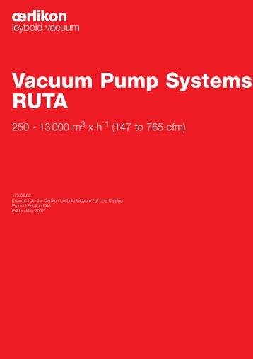 Vacuum Pump Systems RUTA