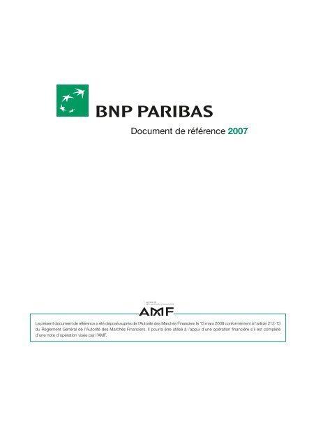 DOCUMENT DE RÃFÃRENCE 2007