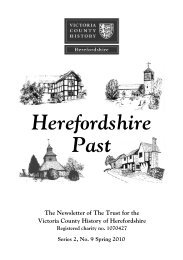Herefordshire Past No. 9 Spring 2010 - Victoria County History