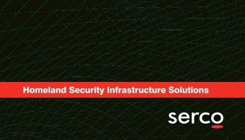 Homeland Security Infrastructure Solutions - Serco