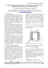 ( ) convection double diffusion avec vibrations dans une cavite ... - iusti