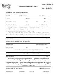 Student Employment Contract - Regis College