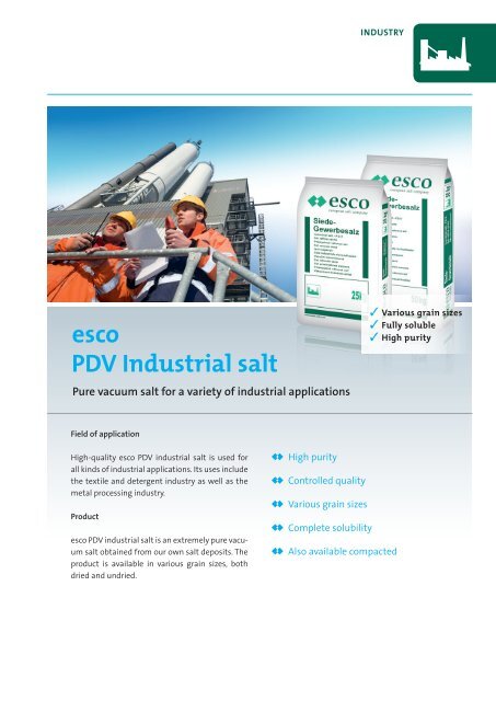 Esco Pdv Industrial Salt
