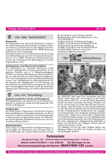 Gemeindeblatt Nr 07 2012.indd - Oberhausen