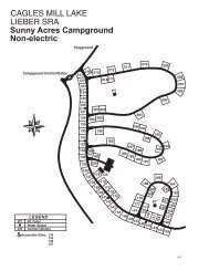 Sunny Acres Campground Non-electric CAGLES ... - Indiana Outfitters