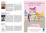 COUPS DE COEUR pour les 14 -18 ans Mars ... - Savigny-sur-Orge