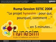 Guillaume Prigent : Hynesim : Hybrid Network ... - Actes du SSTIC