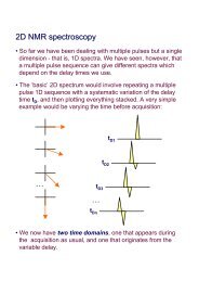 2D NMR spectroscopy â¦ â¦