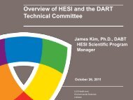 Introduction to HESI and the DART Committee - ILSI Health and ...