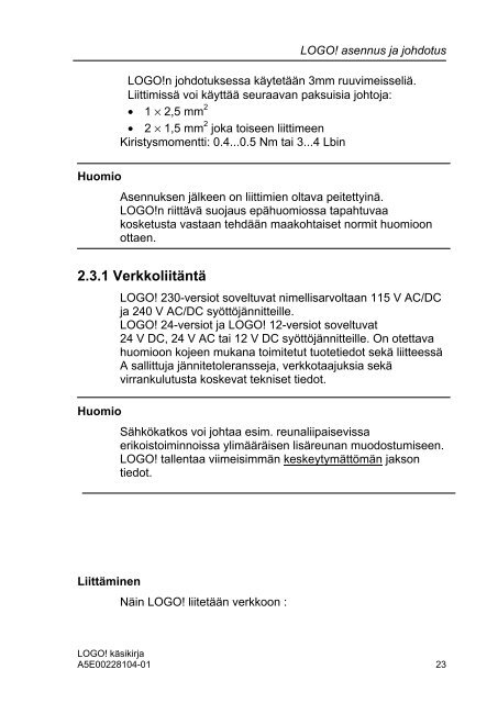 KÃ¤sikirja versio 0BA4 - Siemens