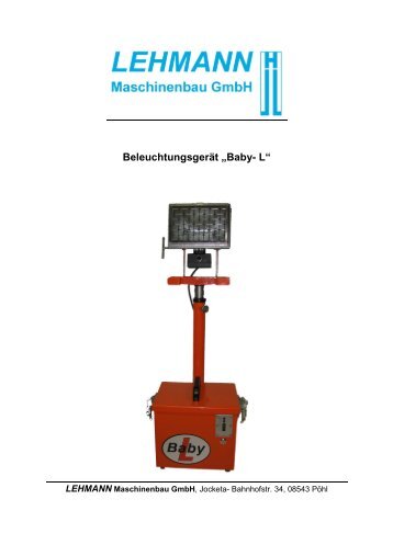 Baby L- technische Daten - Lehmann Maschinenbau GmbH