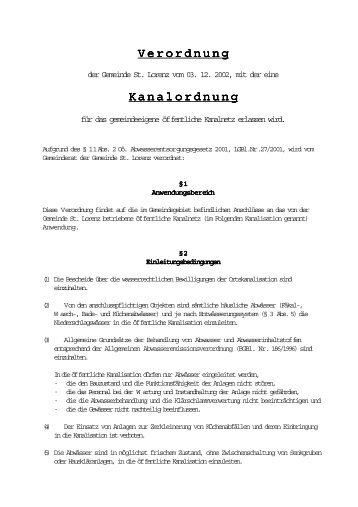 Kanalordnung - .PDF - St. Lorenz