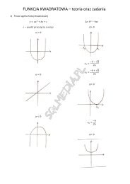 FUNKCJA KWADRATOWA – teoria oraz zadania - Sqlmedia.pl