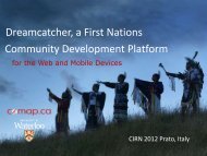 Dreamcatcher, a First Nations Community Development ... - CCNR