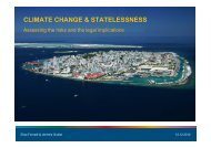 CLIMATE CHANGE & STATELESSNESS