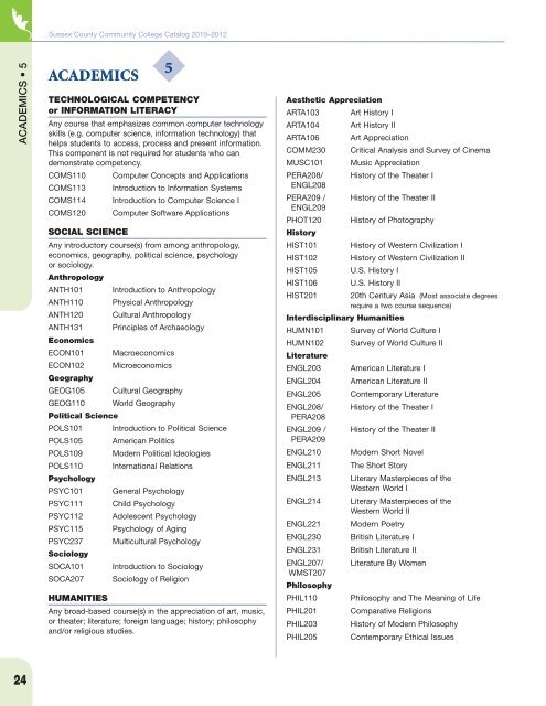 Catalog - Sussex County Community College