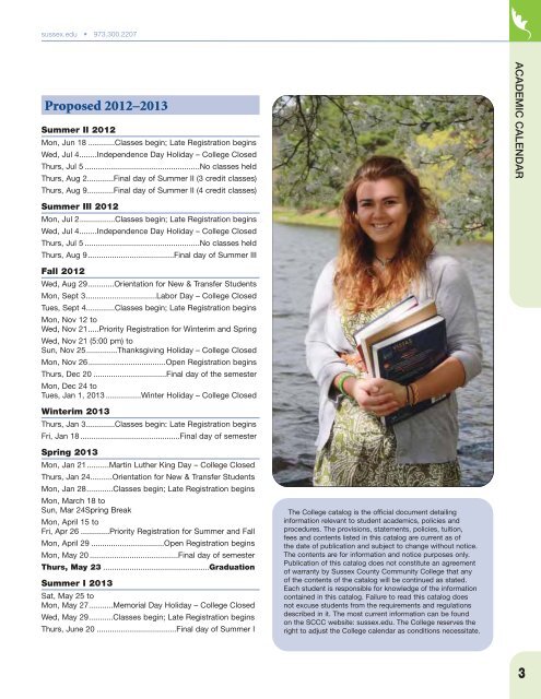 Catalog - Sussex County Community College