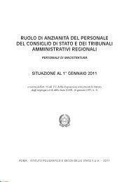 ruolo di anzianità del personale del consiglio di stato e dei tribunali ...