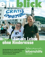 Thema: FÃ¼r ein Leben ohne Hindernisse - Lebenshilfe Salzburg