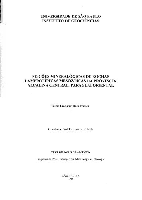 Tesis Doctoral de Jaime - GeologÃ­a del Paraguay