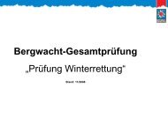 Bergwacht-GesamtprÃ¼fung âPrÃ¼fung Winterrettungâ - BW-ZSA