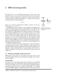 Chapter 2: NMR and energy levels - The James Keeler Group