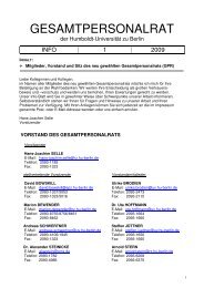 GESAMTPERSONALRAT - Gremien - Humboldt-Universität zu Berlin