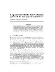 Rozpoznawanie ukÅadu dÅoni w obrazach cyfrowych dla pary ...