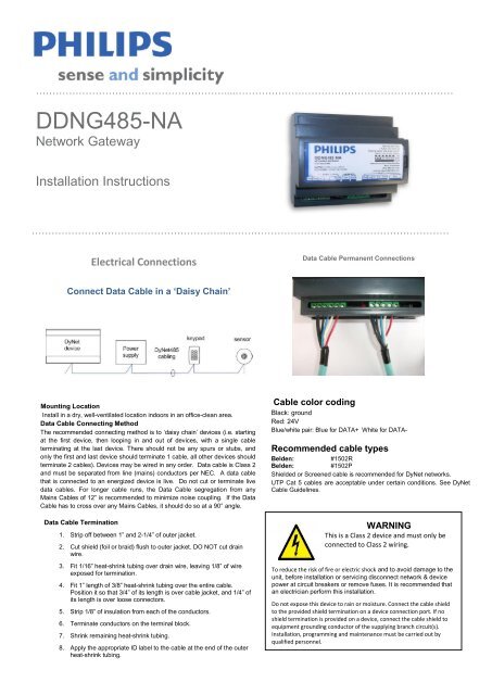 DDNG485-NA - Philips Lighting Controls