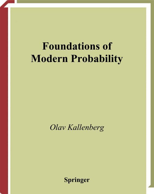 Kallenberg O Foundations Of Modern Probability