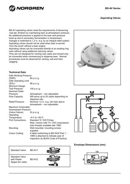 Norgren BD-AV Series Aspirating Valves Datasheet.pdf - IMI Cornelius