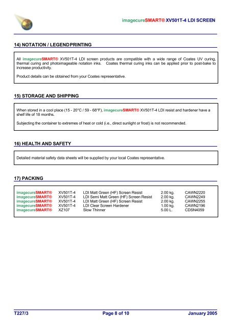 imagecureSMART® XV501T-4 - Coates Screen