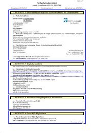 Sicherheitsdatenblatt - Sicherheitsdatenblätter Bernd Kraft GmbH