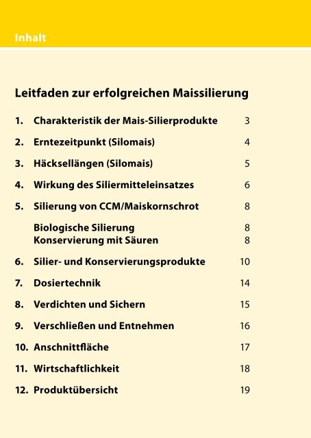 Maissilage-Fibel - Schaumann