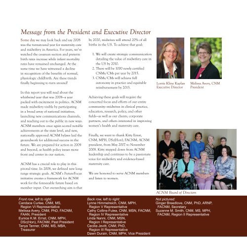 ACNM is - Midwifery Education Programs
