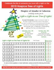 Tree of Lights Celebration - Hospice of Amador & Calaveras