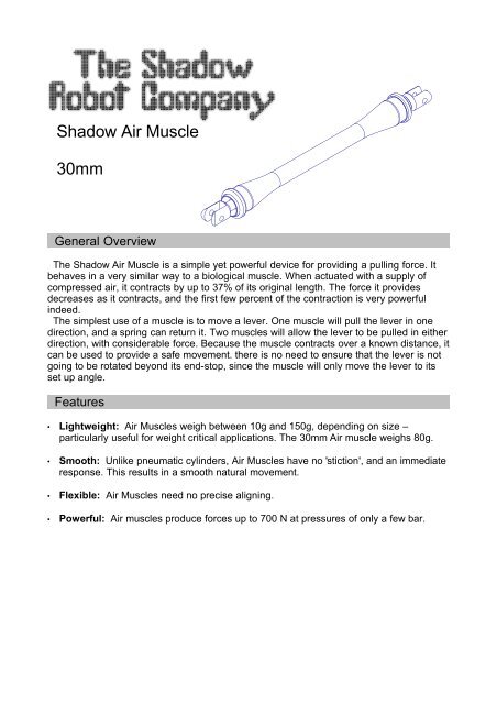 Shadow Air Muscle 30mm - Romheld