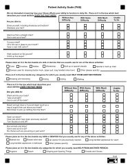 Patient Activity Scale (PAS)