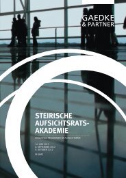 STEIRISCHE AUFSICHTSRATS- AKADEMIE - Gaedke & Partner