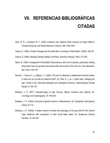 VII. REFERENCIAS BIBLIOGRÃFICAS CITADAS - UNAM