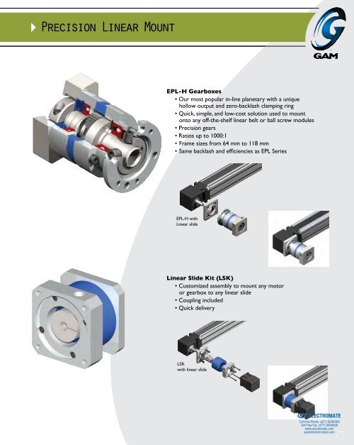 GAM Gear Reducer 2011 Catalog - Electromate Industrial Sales ...