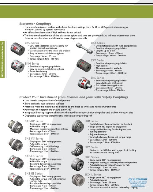 GAM Gear Reducer 2011 Catalog - Electromate Industrial Sales ...