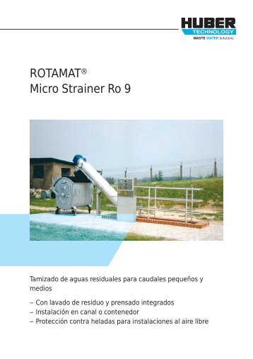 ROTAMAT® Micro Strainer Ro 9 - Tratamiento de Aguas