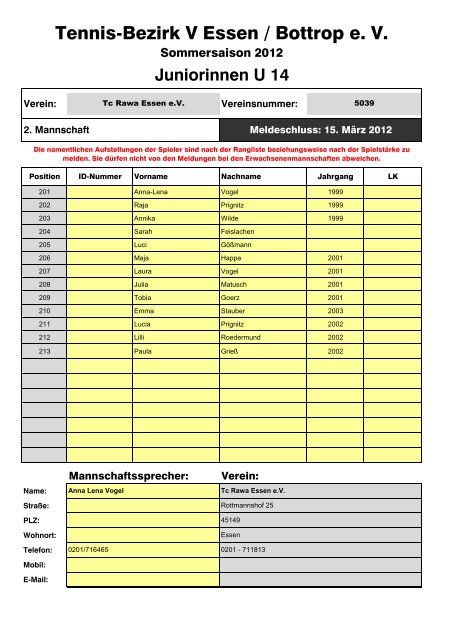 5021 - ETUF Essen - Bezirk 5