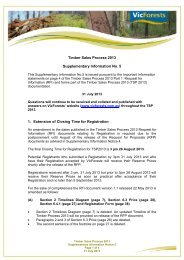 Timber Sales Process 2013 Supplementary Information ... - VicForests