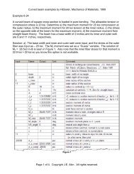 Curved beam examples by Hibbeler, Mechanics of Materials ... - clear