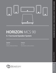 HOrIZOn MCS 90 - Boston Acoustics