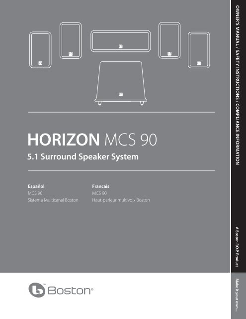 Boston acoustics mcs 90 cheap subwoofer